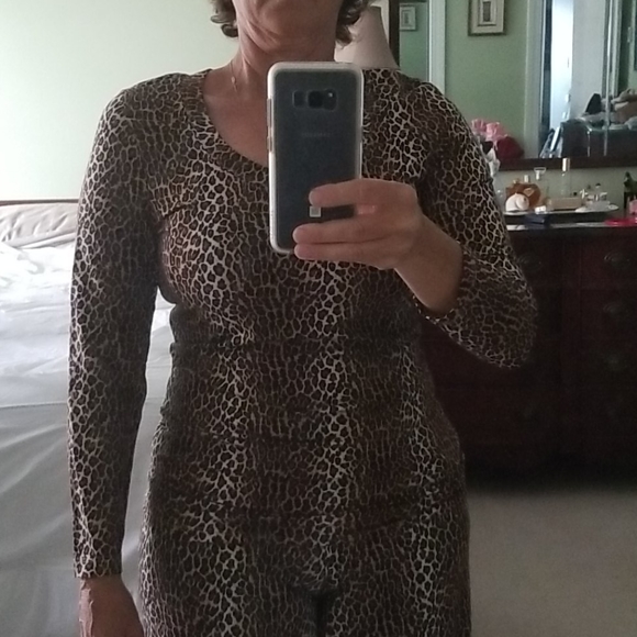 Cosabella Anouck Cheetah Print Lounging/PJ Top - Picture 3 of 7
